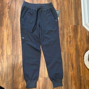Grey’s Anatomy scrub joggers in color steel. Size small. NWT.